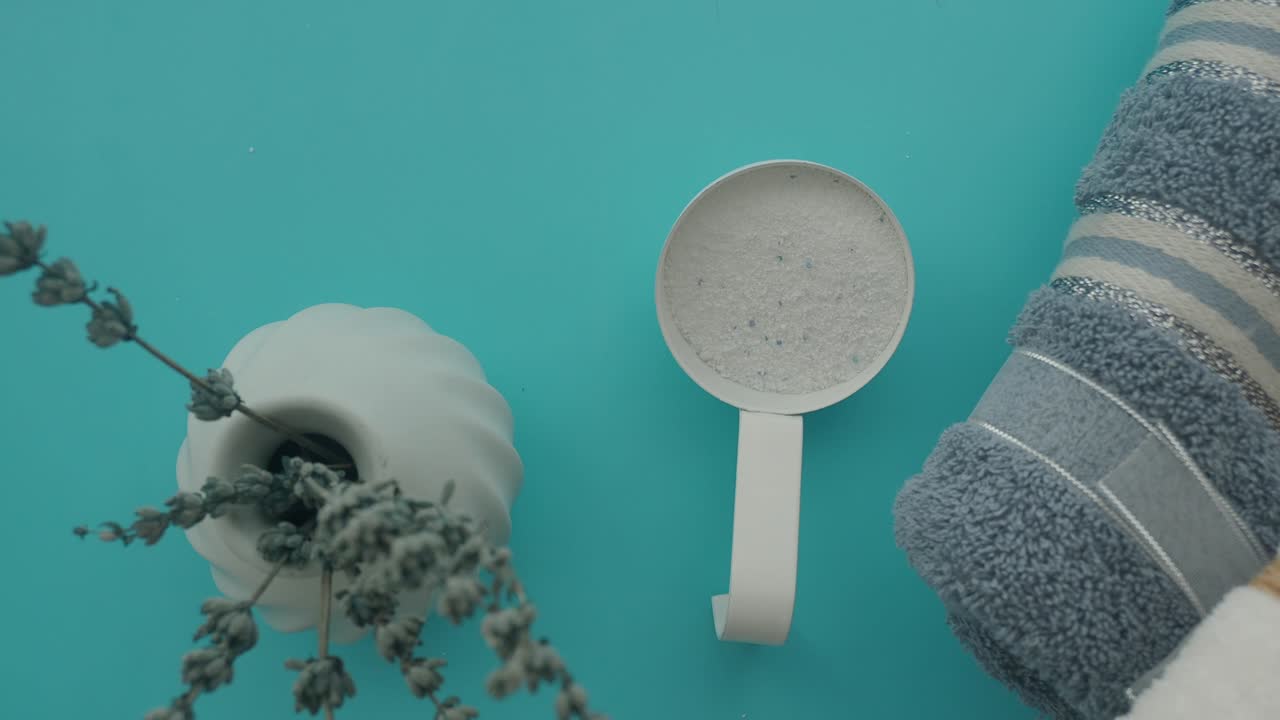 Laundry Detergent, Towels, and Dried Lavender