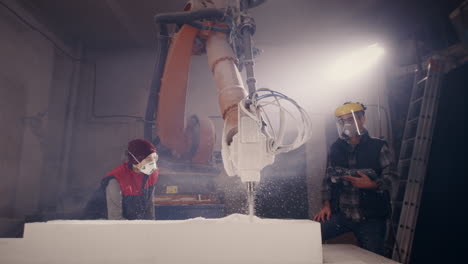 espuma para robot de corte industrial