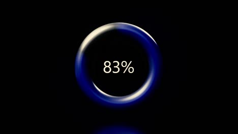 blue and white circular progress bar