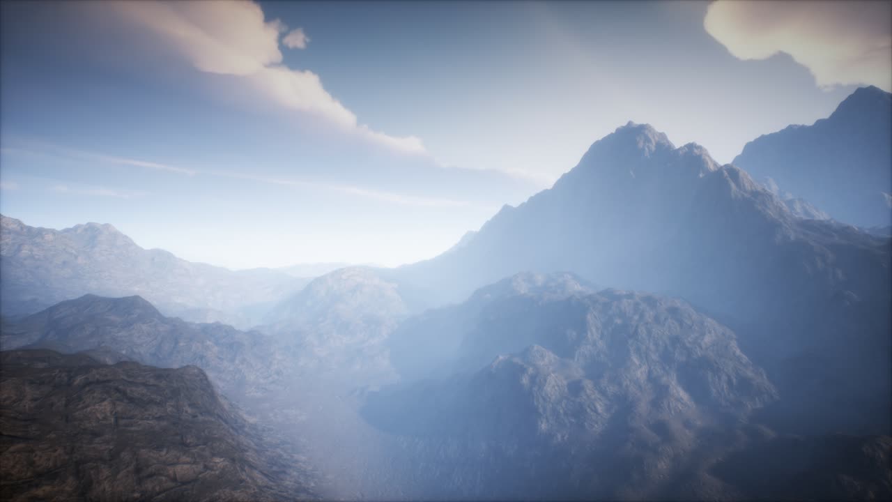 paisaje del cráter del volcán con niebla