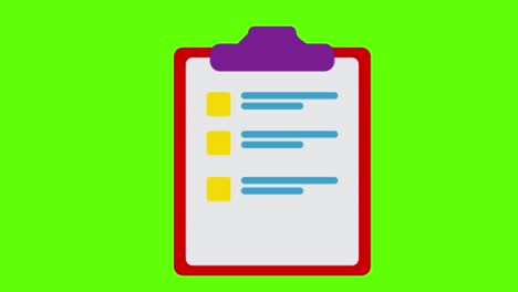 animation of task on a green screen