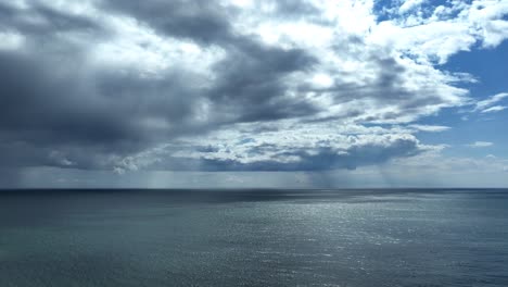 ireland epic coastline storm clouds gathering at sea on the waterford coastline angry clouds and shimmering seas