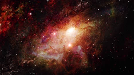 punto de vista, la galaxia que se aproxima en el universo