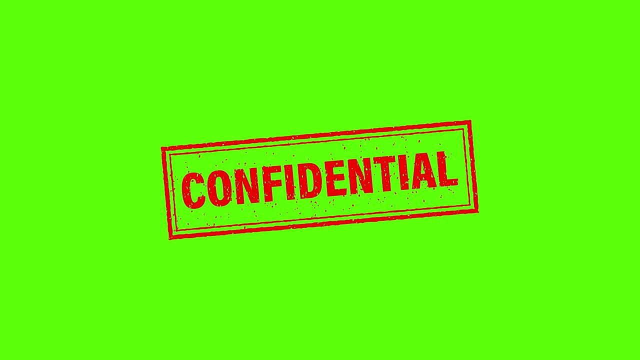 Confidential on red background. Padlock icon. Vintage confidential, great design for any purposes. Motion graphics.