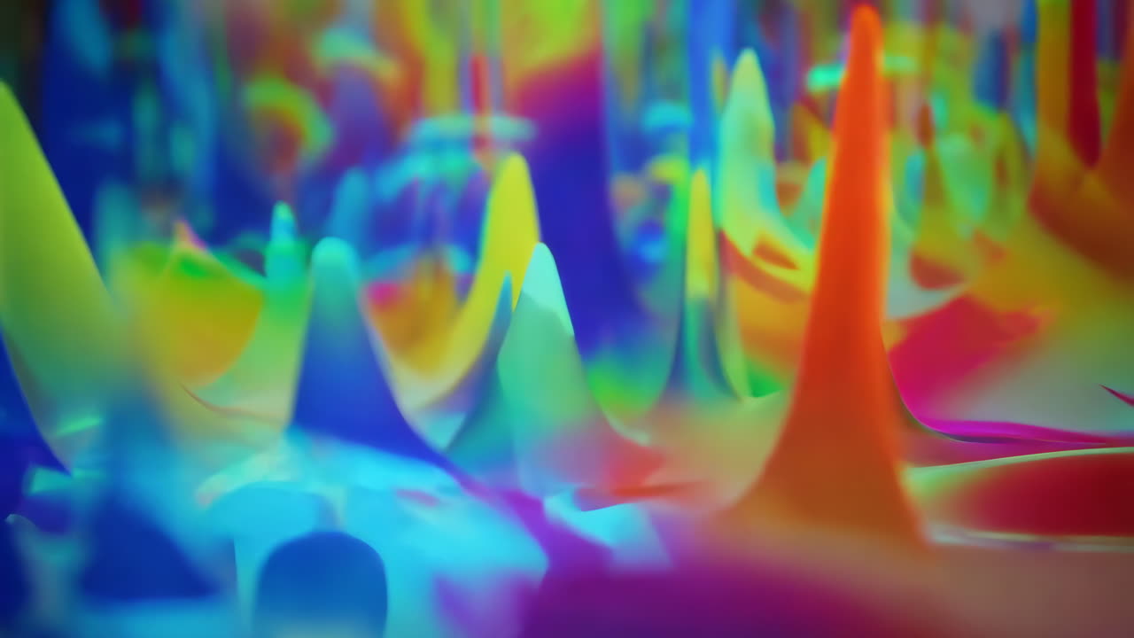 renderizado en 3d abstract y colorido