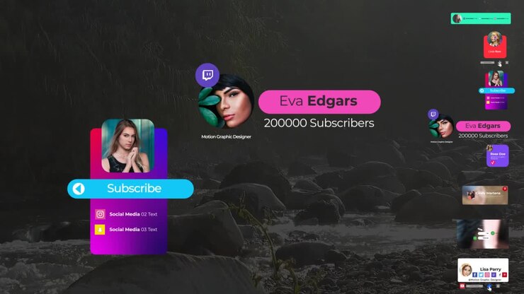 Social Media Animation and Profiles