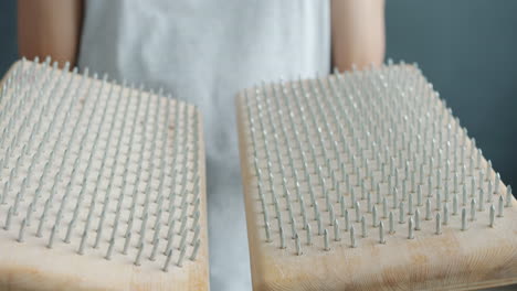 wooden nail board for massage and therapy