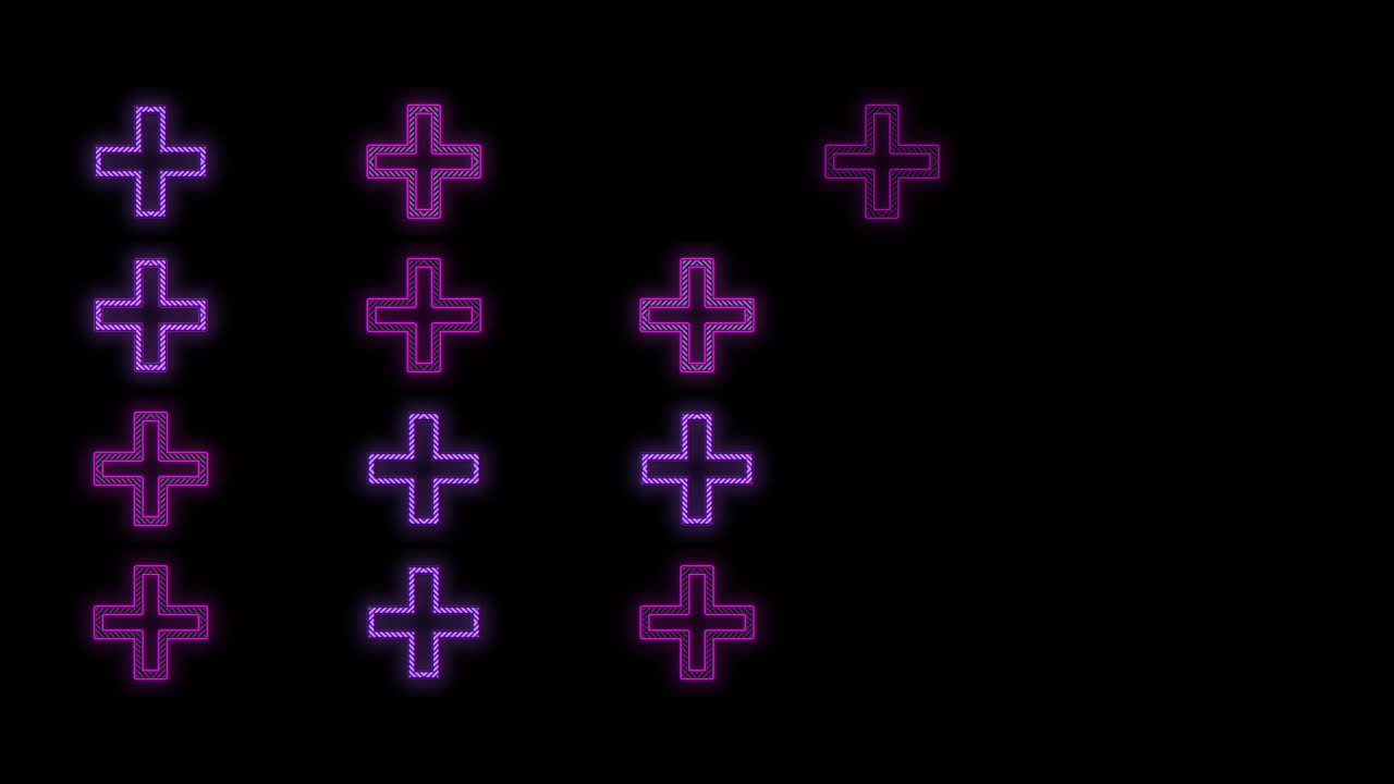 patrón de cruces de neón púrpura