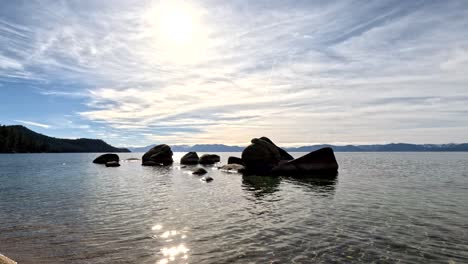 Chimney-Beach-In-Lake-Tahoe,-Carson-City,-Nevada