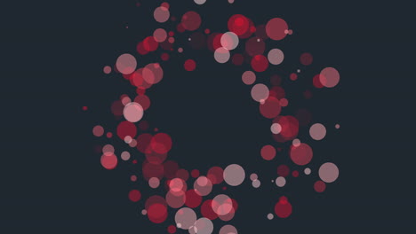 círculo de puntos rojos dinámicos sobre fondo negro - elemento de diseño versátil