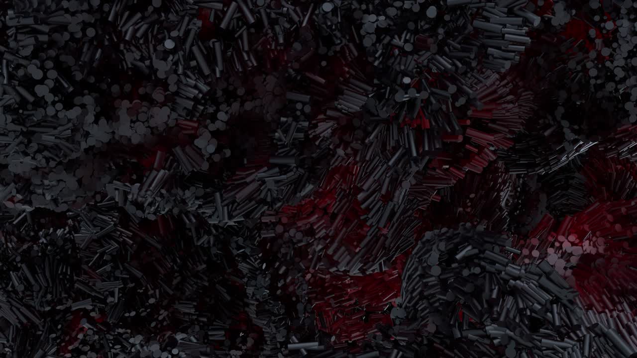 las formas cilíndricas abstractas explotan a través del marco.