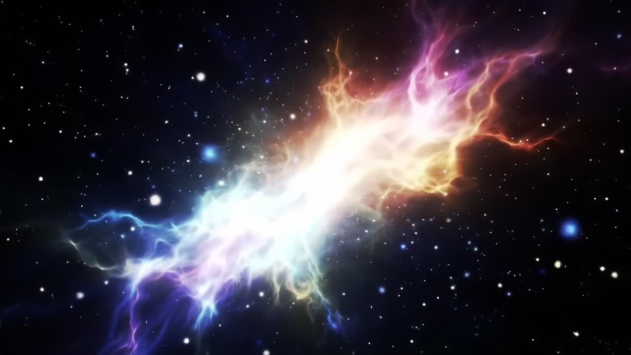 A Captivating Cosmic Dance of Colors: Stunning Visuals of a Nebula's Energetic Flow Through Space and Time, Capturing the Beauty of the Universe's Mysteries