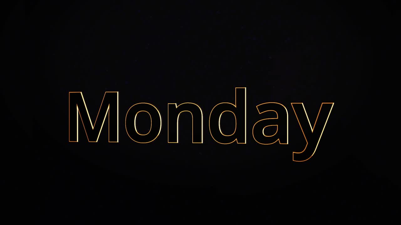 diseño gráfico de texto de lunes