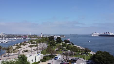 Long-Beach,-Kalifornien,-Luftaufnahme-Des-Hafens