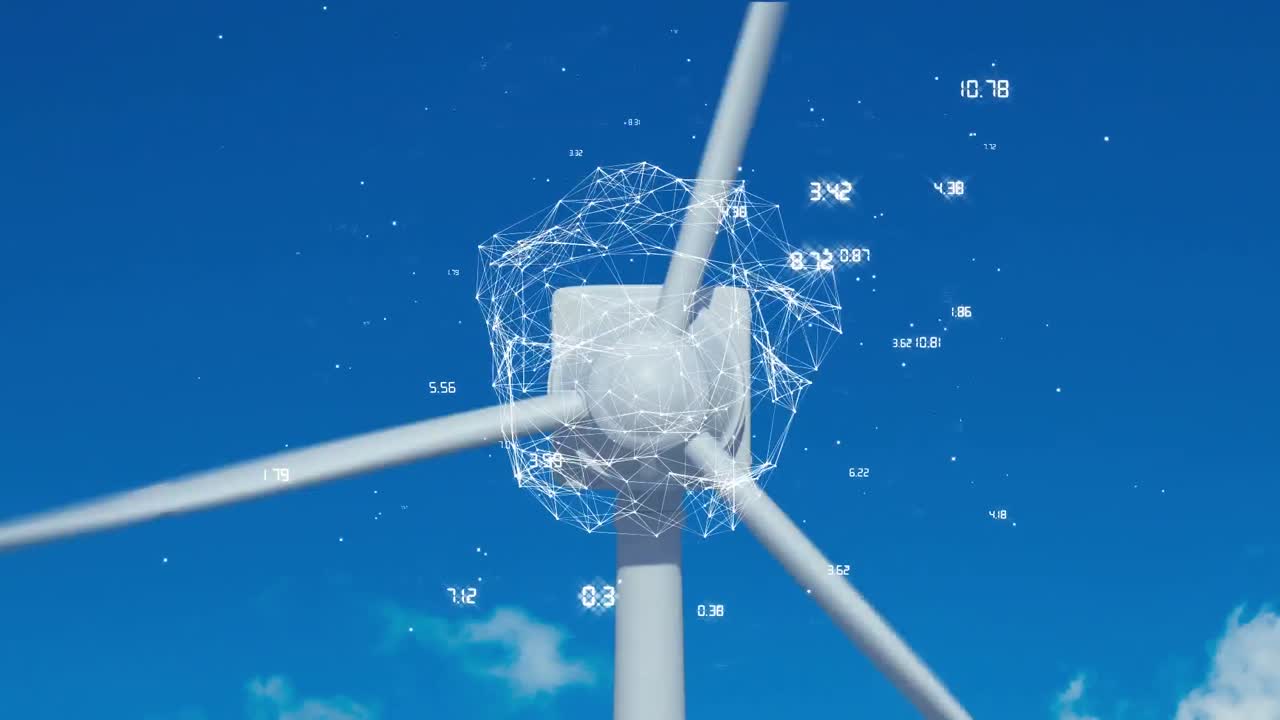 풍력 터빈과 비대칭 라인