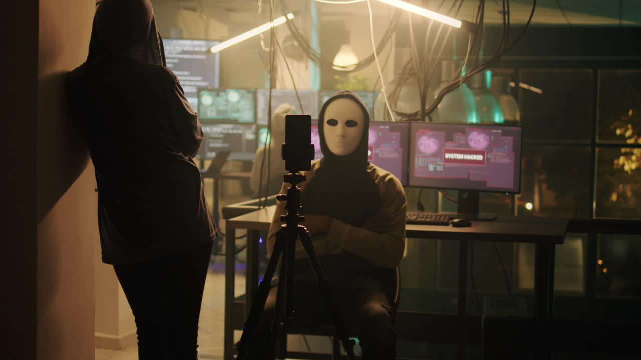 Hackers in a dark room