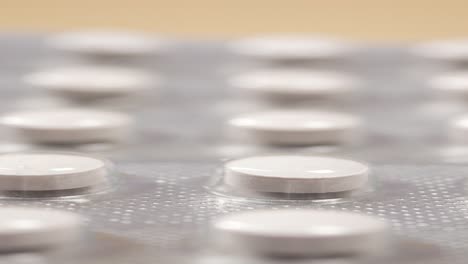 close-up of pills in blister pack