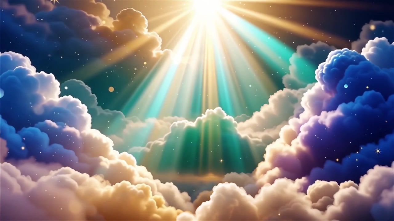 Christian Heavenly Light Worship Background