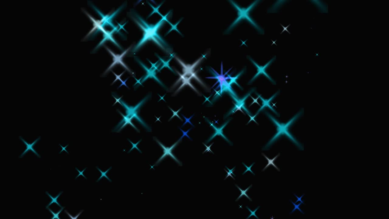 animación de partículas de estrellas brillantes gráficos de movimiento