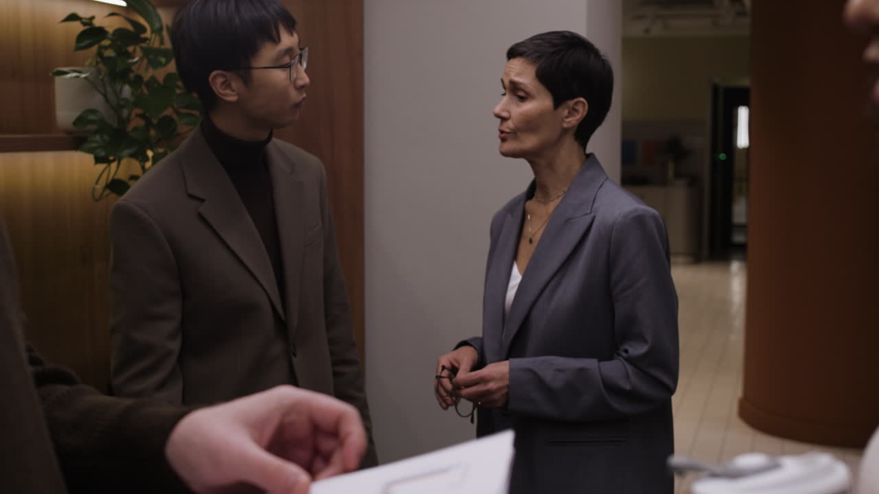 Business Meeting in Modern Office