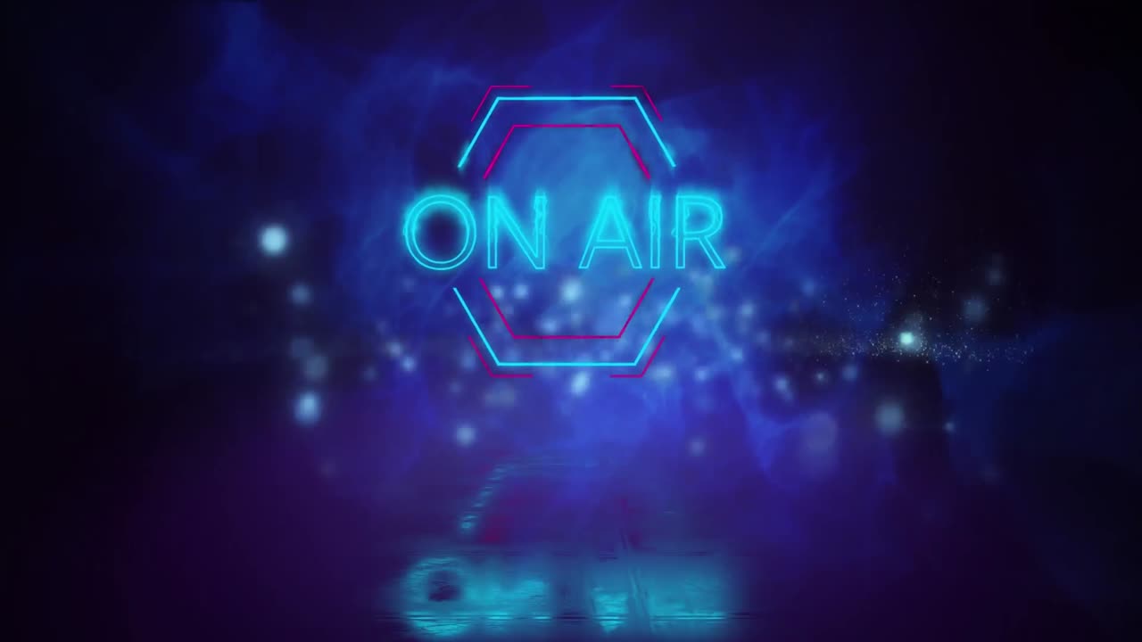 animación en el aire sobre puntos parpadeando en fondo marino