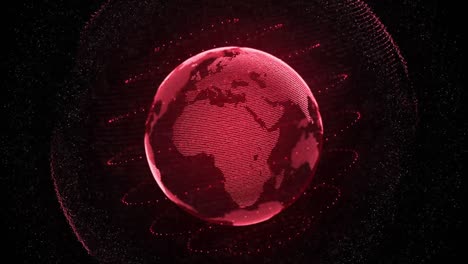 animation of monkeypox text and globe over black background