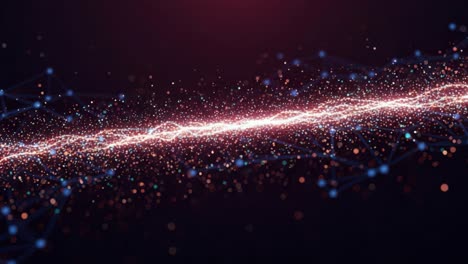 Ethereal Energy Flow: A Stunning Representation of Particles, Light, and Connectivity in a Vibrant Cosmic Landscape, Highlighting the Beauty of Scientific Visualization