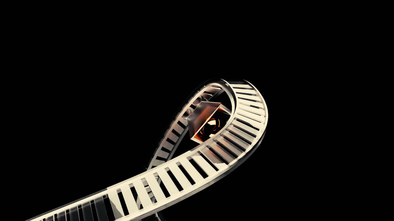 롤러코스터 트랙의 3d 렌더링