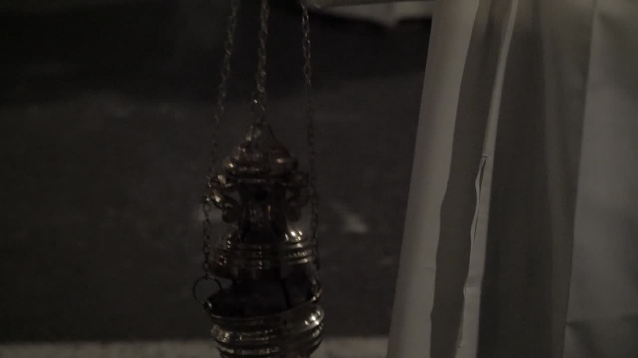 Close-up Of Catholic Christian Devotee Checking The Incense Inside The  Burner And Then Swinging It To Spread The Smoke Free Stock Video Footage  Download Clips