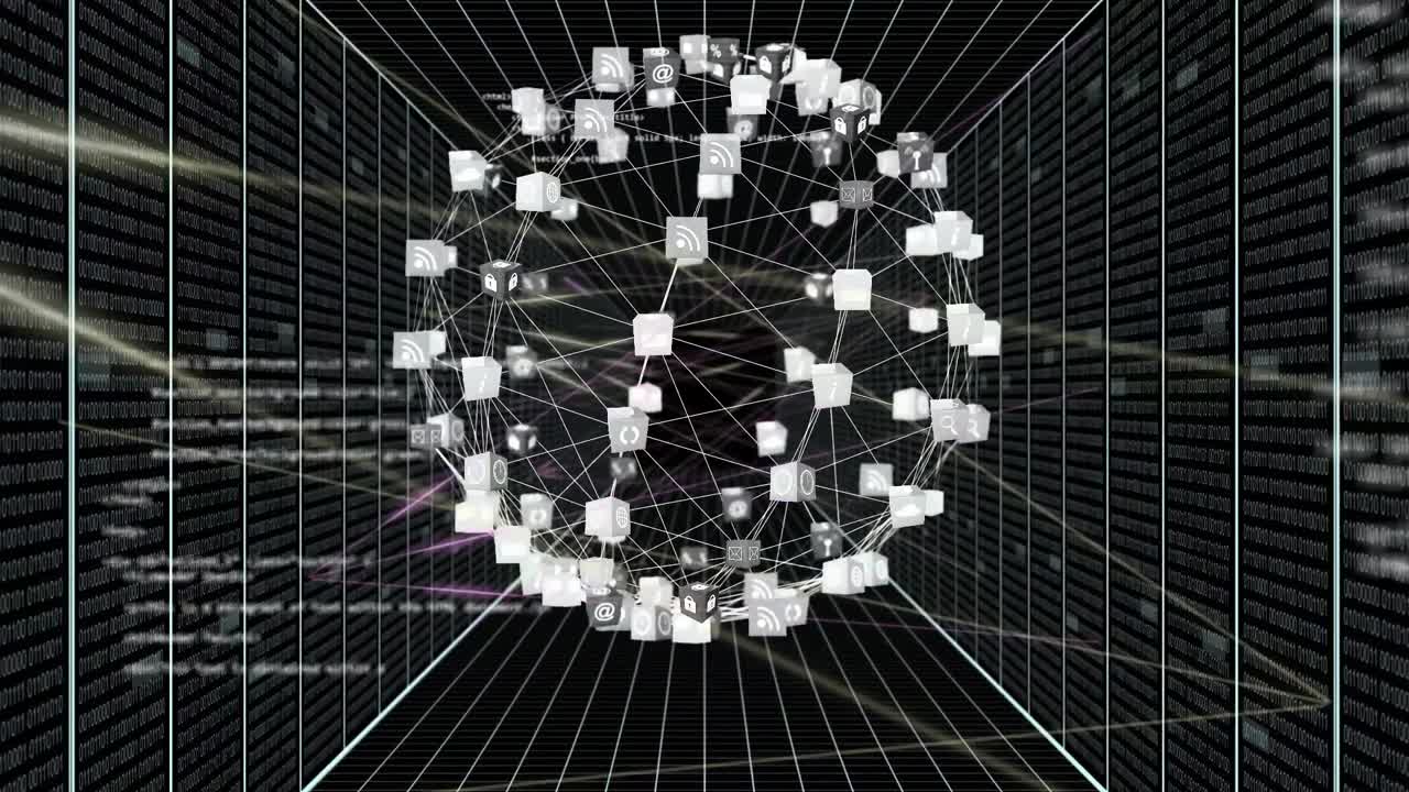 연결 및 데이터 처리와 함께 지구의 애니메이션