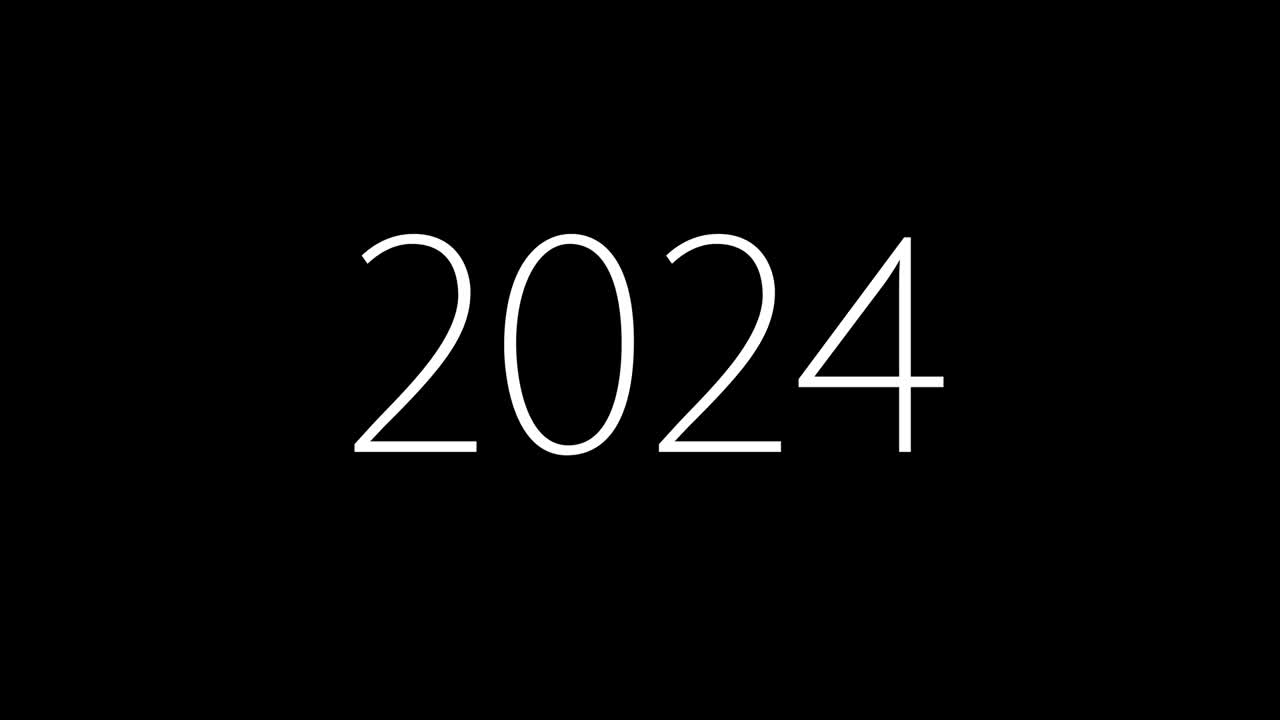 animación de texto 2024, gráficos en movimiento.