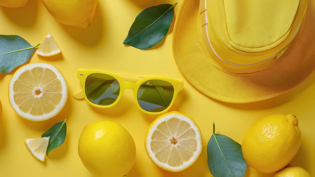 Lemons, Hat, Sunglasses - Summer Vibes