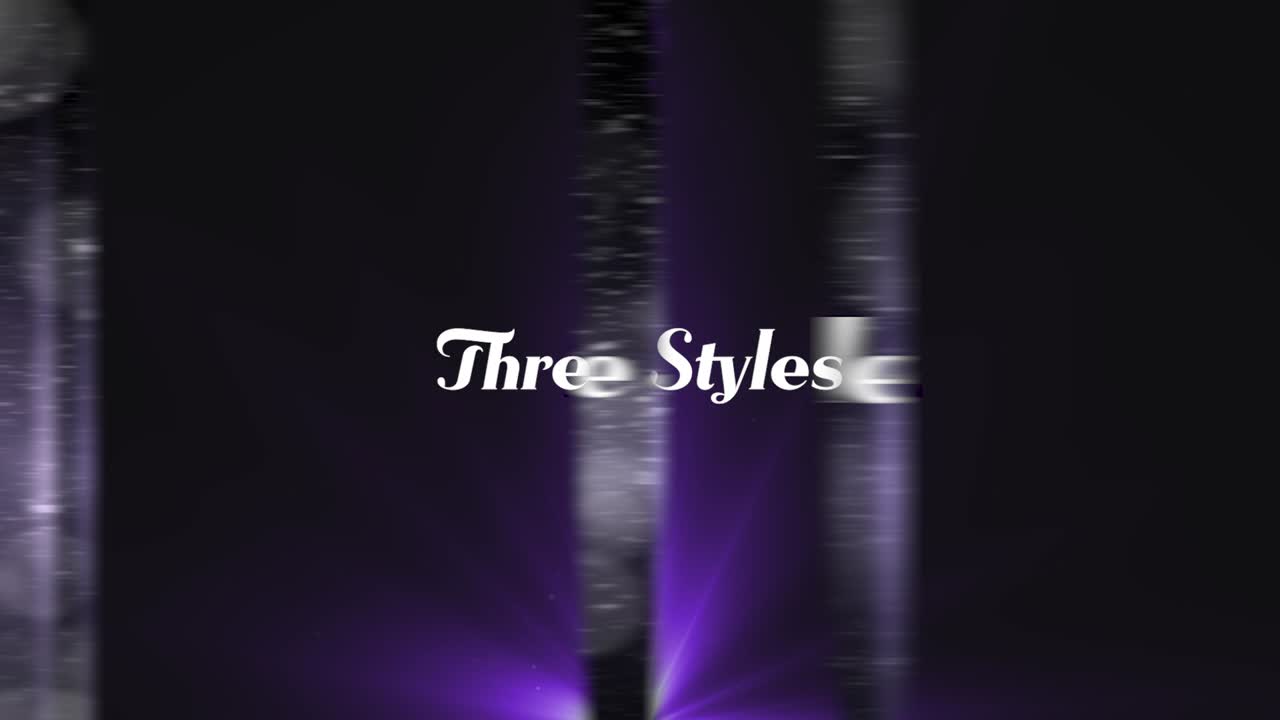 Dark background with lens flare and text