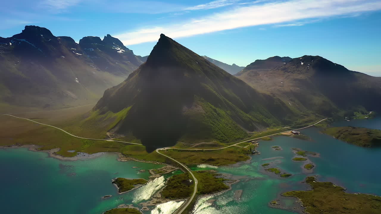 프레드반그 다리 파노라마 로포텐 섬