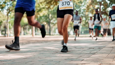 runners in a park