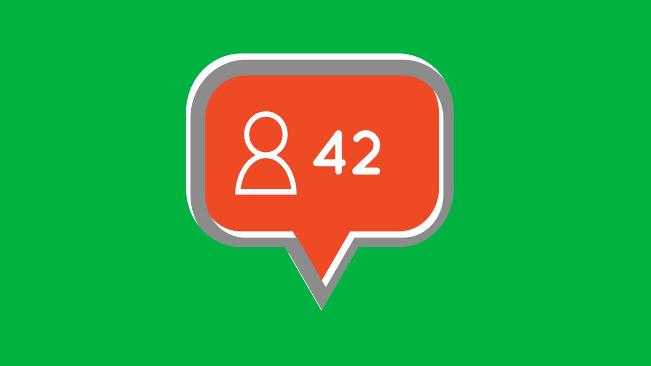 caja de chat naranja con el número de seguidores 4k