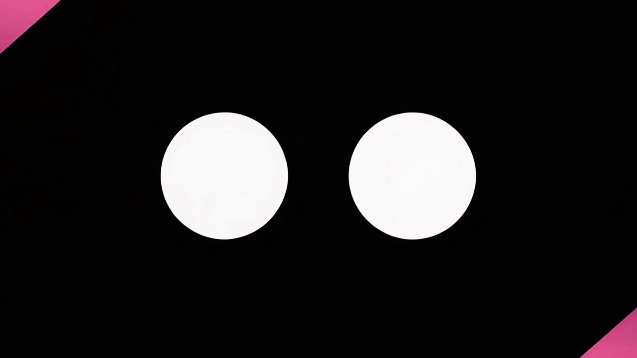 Abstract Motion Graphics with Pink Geometric Shapes and White Circles