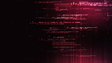 futuristic abstract de-focus flowing data matrix, telemetry and encrypt numbers display with particles simulation for head up display in cyber space environment loop background