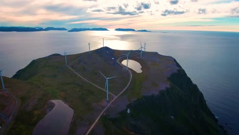 Windmills-for-electric-power-production-Havoygavelen-windmill-park-Norway