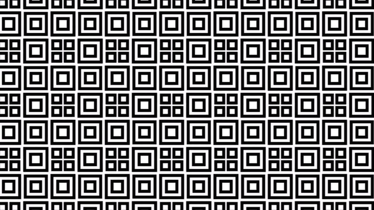 Abstract, background animation, scrolling right, black and white squares