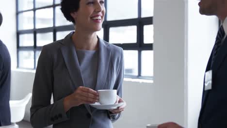business people drinking coffee