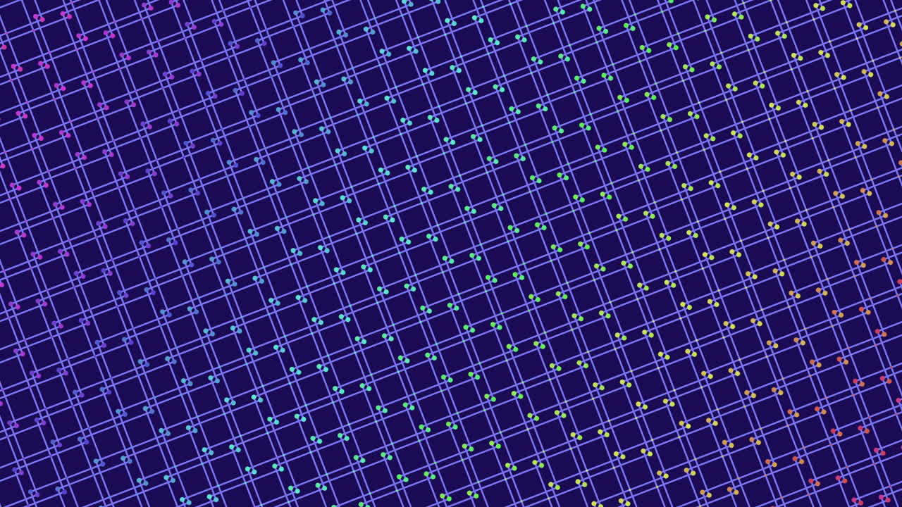 patrón futurista de cuadrados azules con puntos de neón