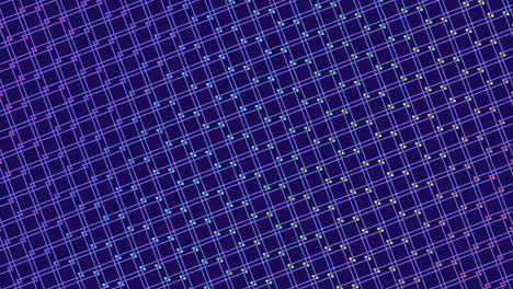 blue squares futuristic pattern with neon dots