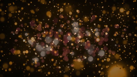 animation of glowing light spots moving on seamless loop on dark background