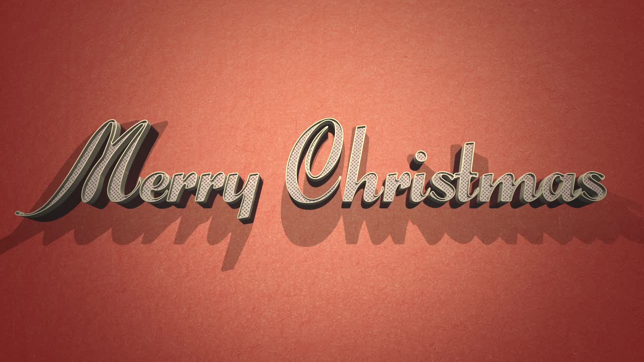 오렌지 그런지 텍스처에 레트로 메리 크리스마스 텍스트 세트