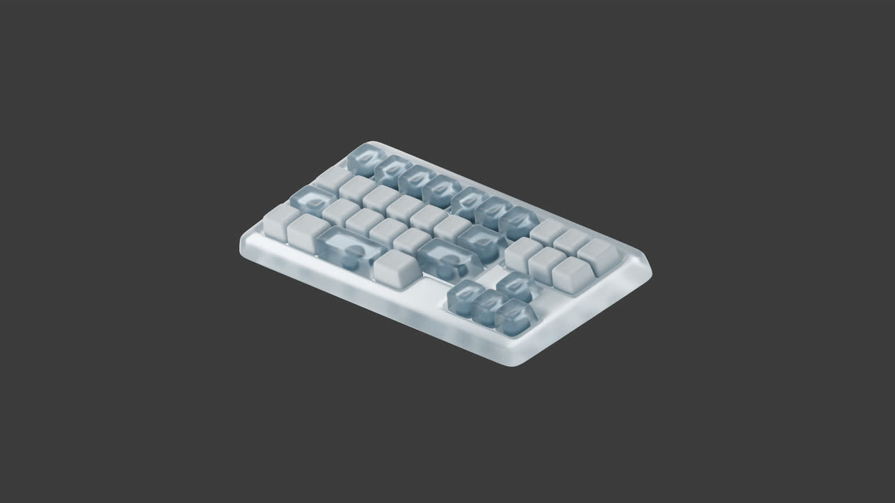 3D Rendering of a Transparent Keyboard