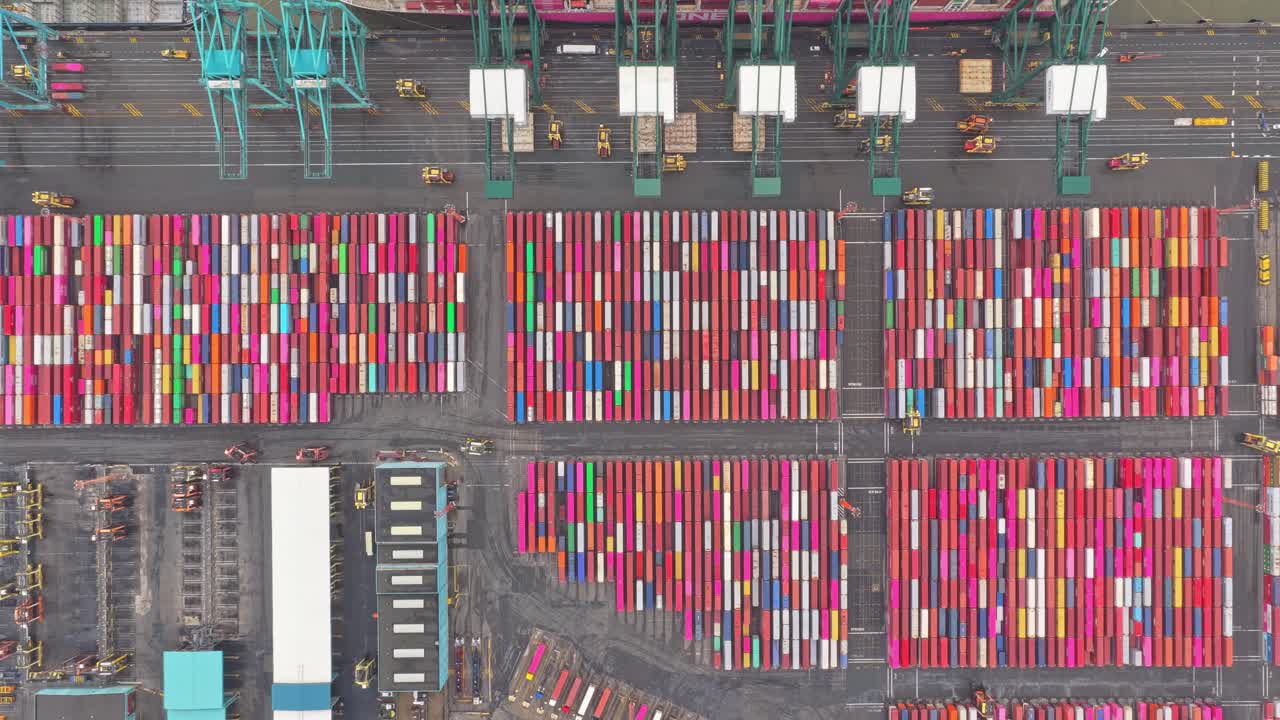 Antwerp seaport logistics center, container loading cranes, Belgium