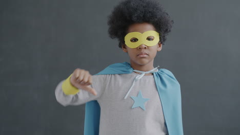 disappointed superhero child