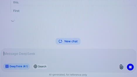 user interface for deepseek ai chatbot