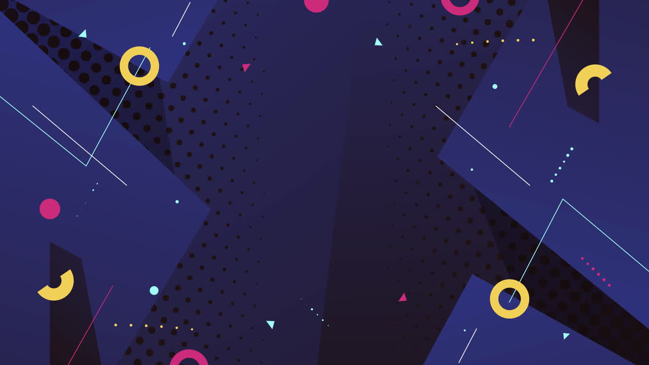 Abstract Dynamic Geometric Dark Blue and Purple Background